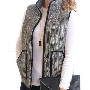Black and white vest